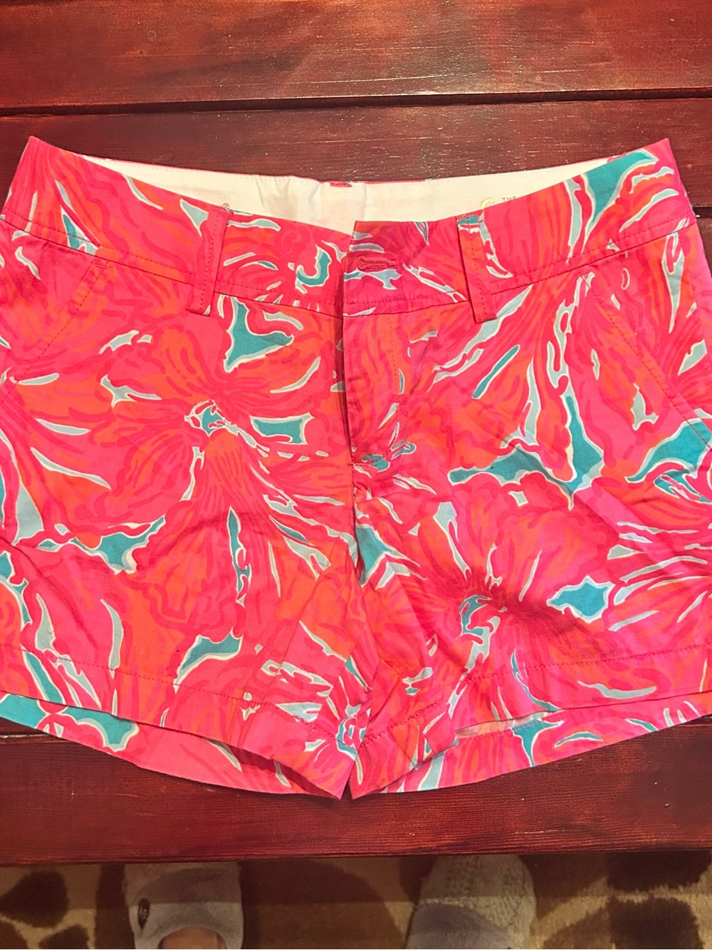 Lilly Pulitzer Hot Pink Floral Print Women's Shorts
